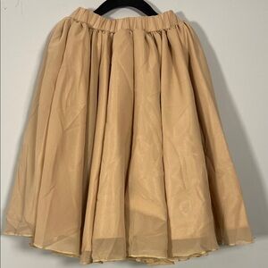 NWT Bailey's‎ Blossom Kids Tan Champaign Maxi Elegant Skirt Toddler Girl Size 2T